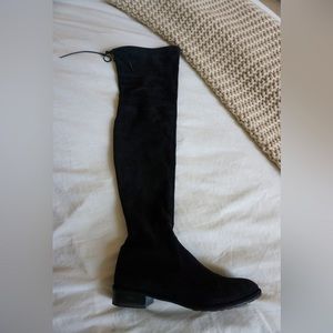 STUART WEITZMAN Lowland knee high black suede boots